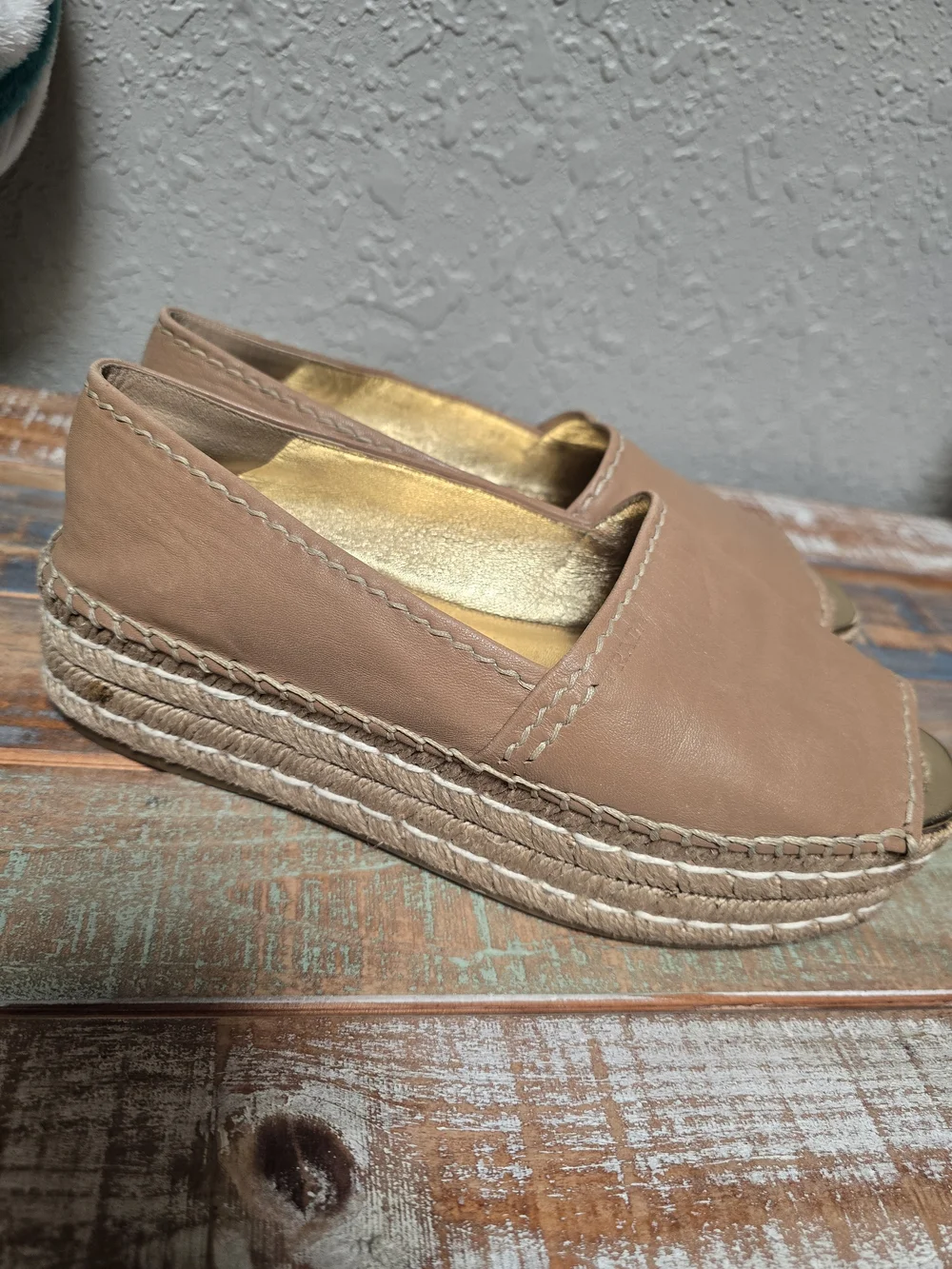 Prada Espadrille Platform Peep-Toe Shoes
